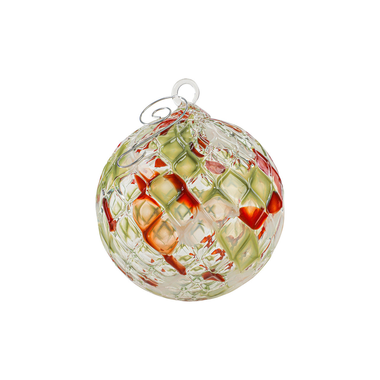 Jolly Set of  Six Handblown Glass Ornaments