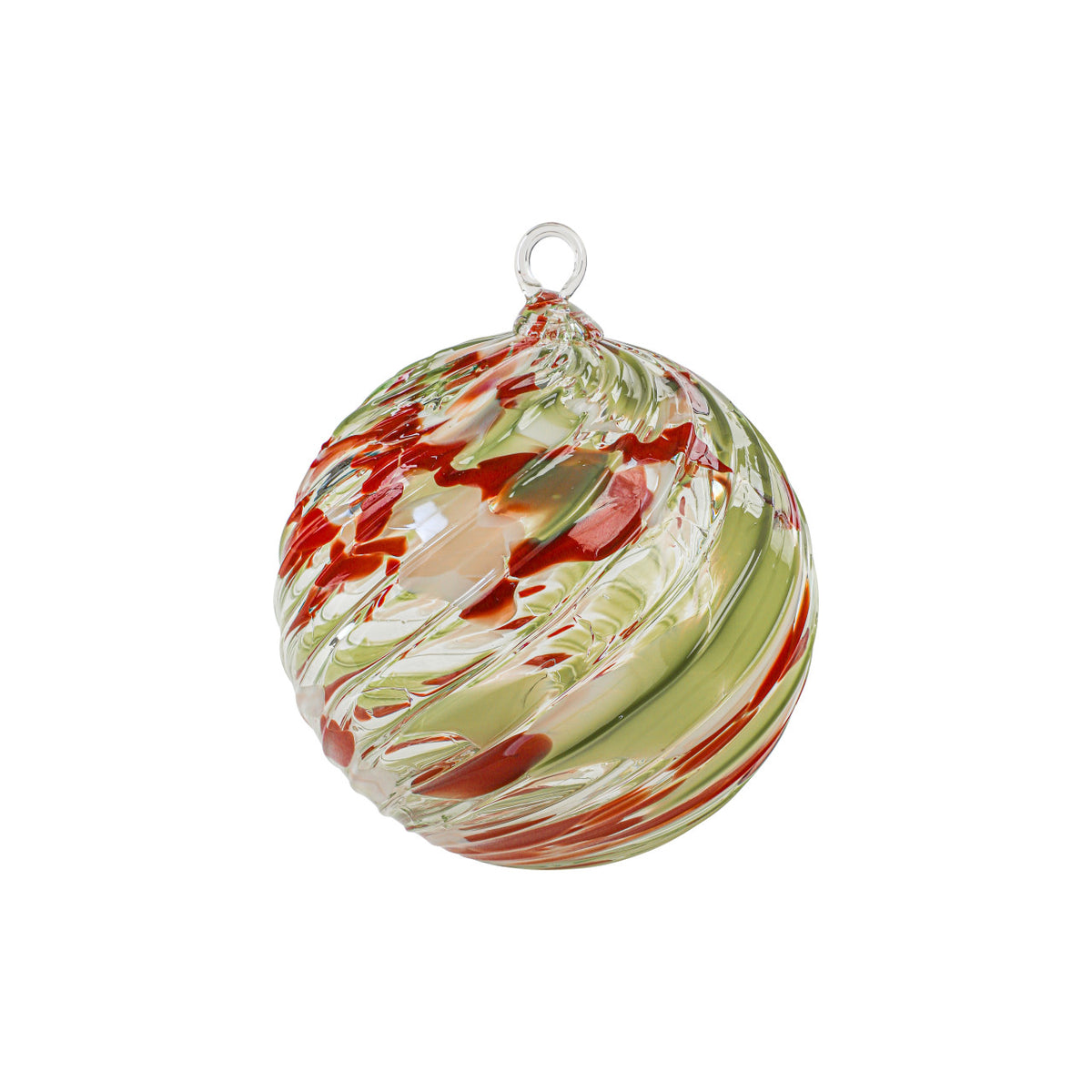 Cypress &amp; Cranberry Handblown Glass Ornament