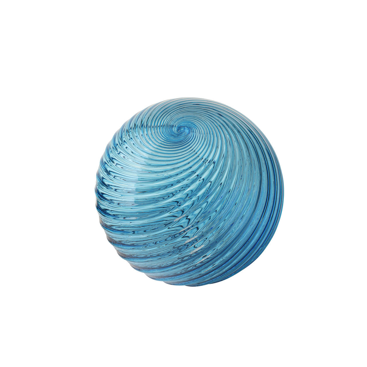 Aqua Diamond Pattern Handblown Glass Ornament