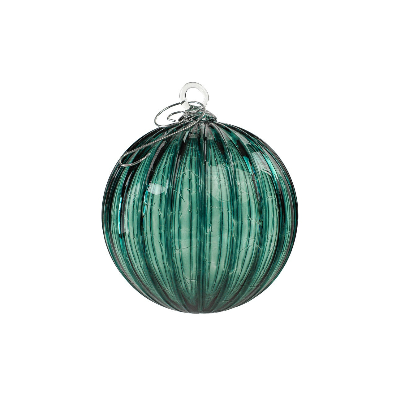Deep Pine Set of 6 Mixed Handblown Glass Ornaments