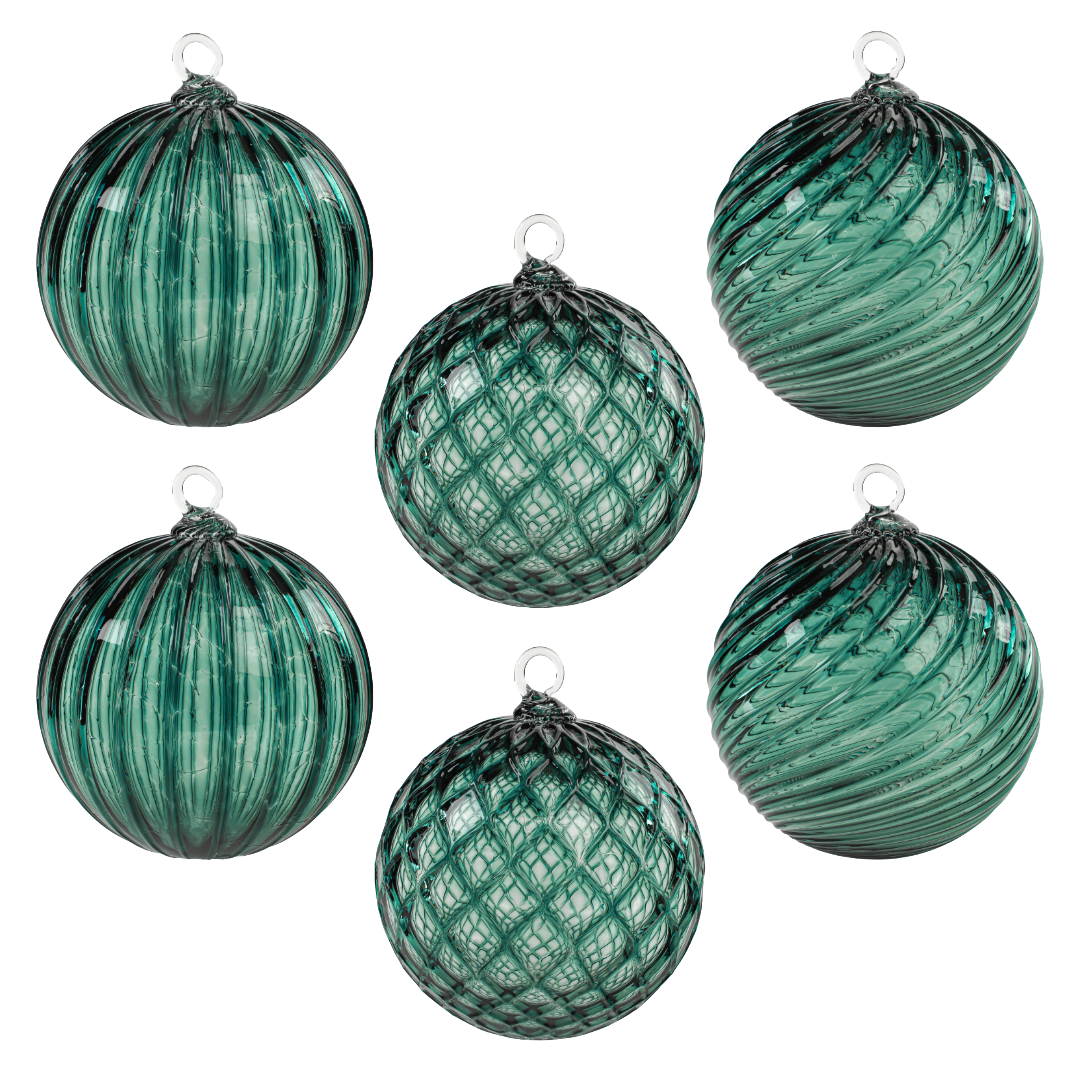 Deep Pine Handblown Glass Ornament
