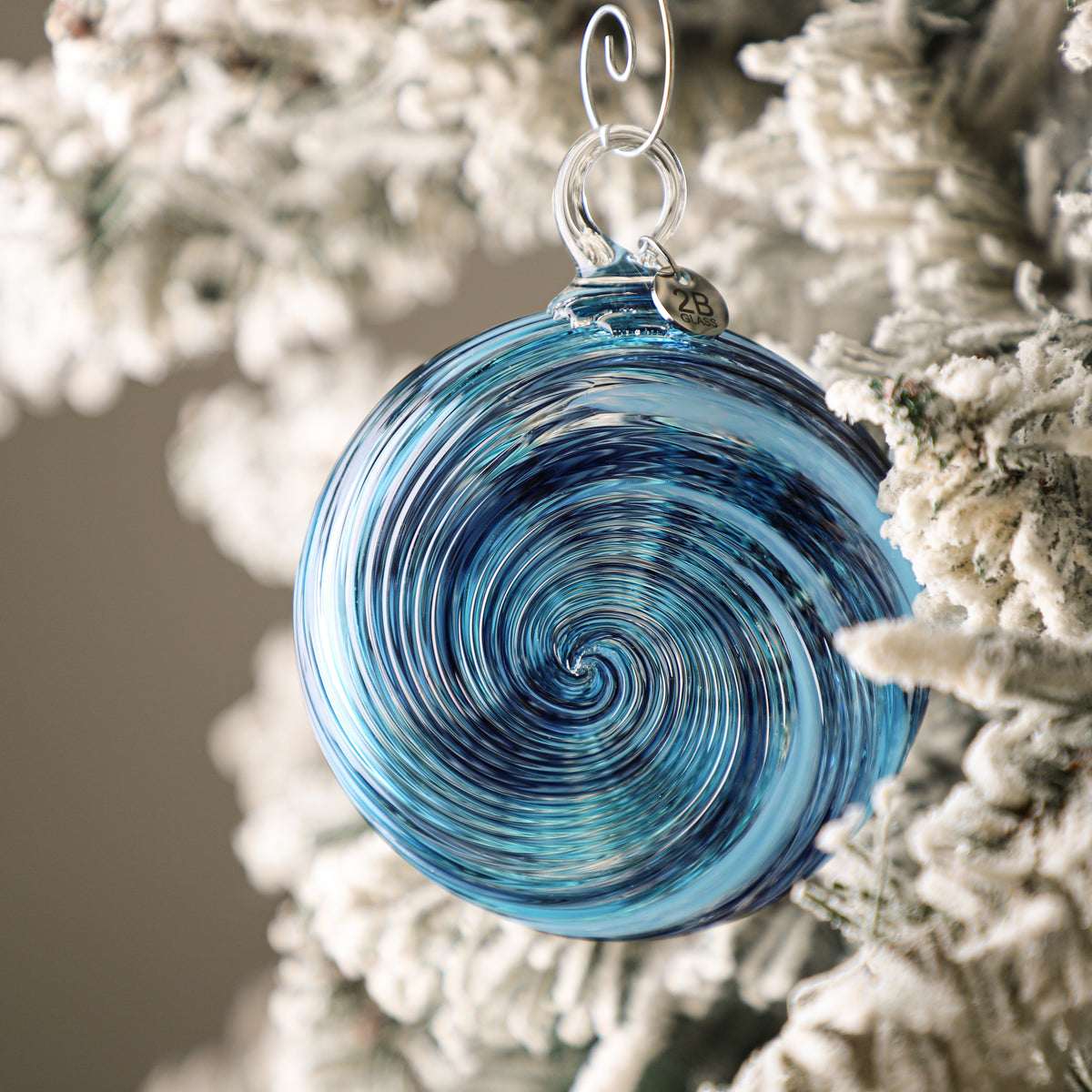 Polar Ice Cap Handblown Glass Ornament