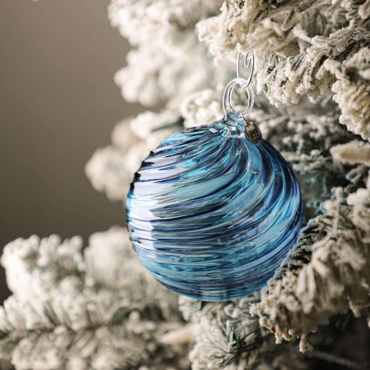 Polar Ice Cap Handblown Glass Ornament
