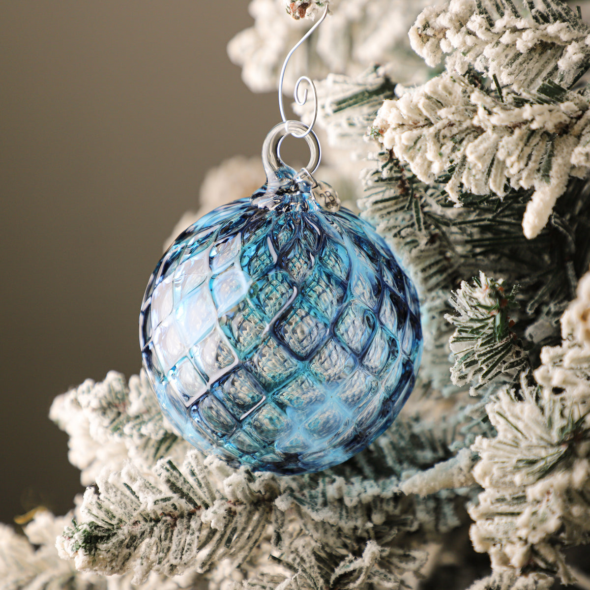Polar Ice Cap Handblown Glass Ornament