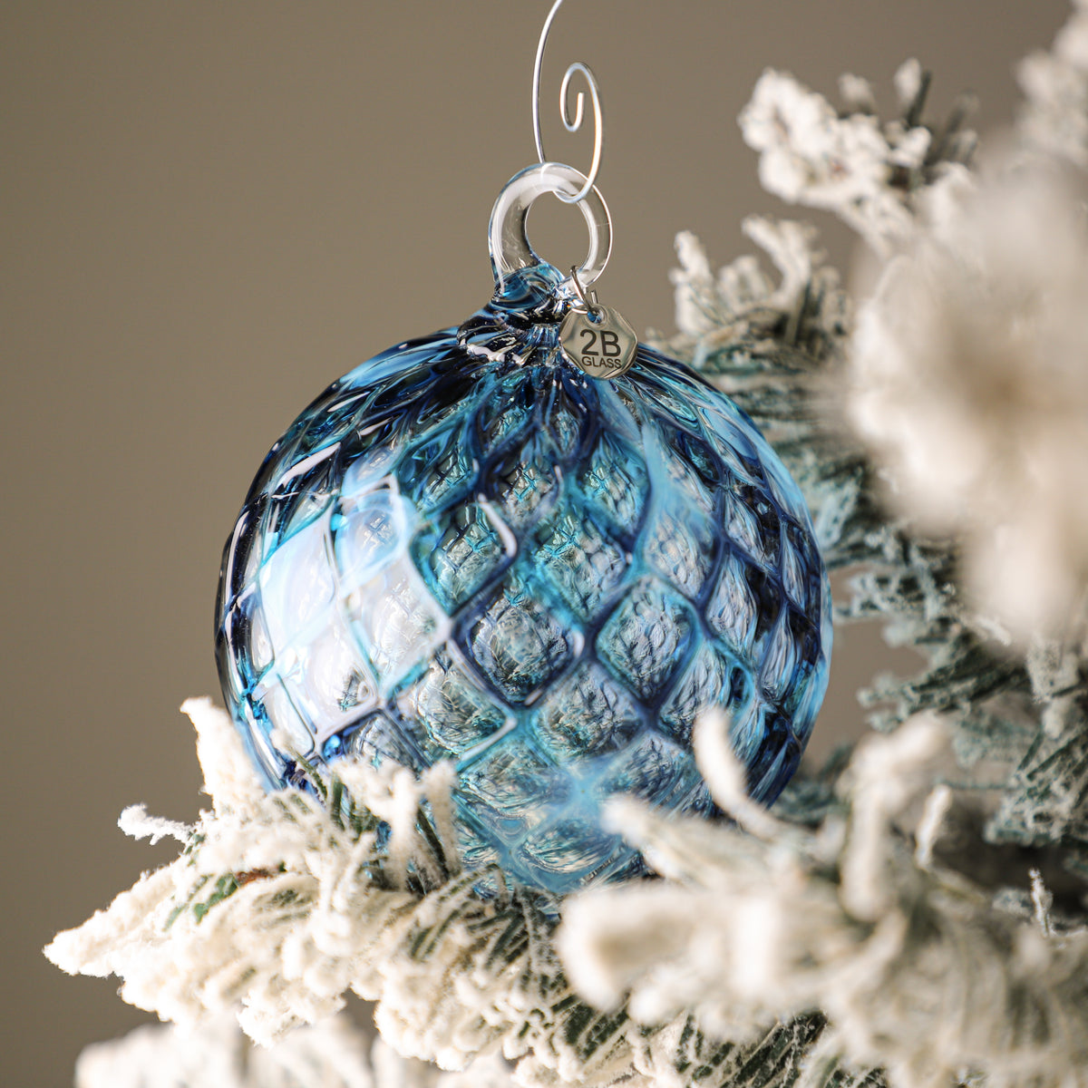 Polar Ice Cap Handblown Glass Ornament