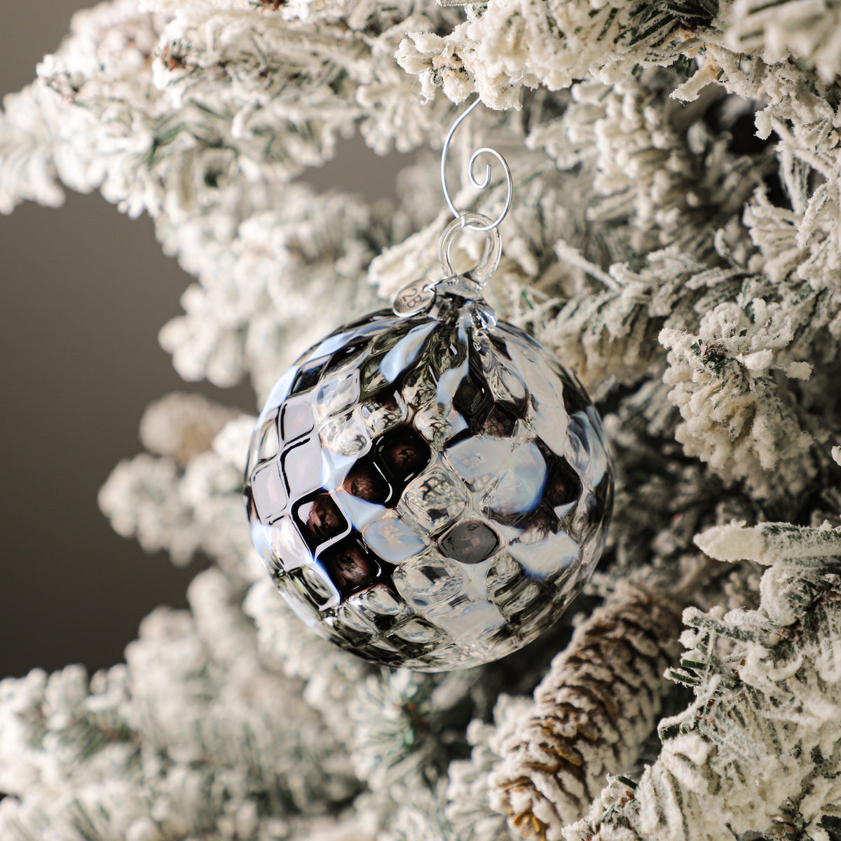 Onyx & Opal Handblown Glass Ornament