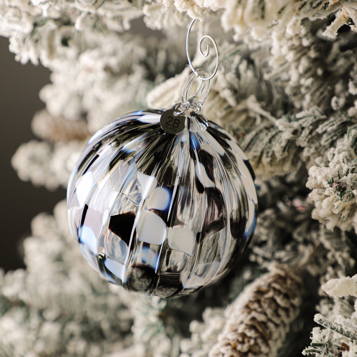 Onyx & Opal Handblown Glass Ornament