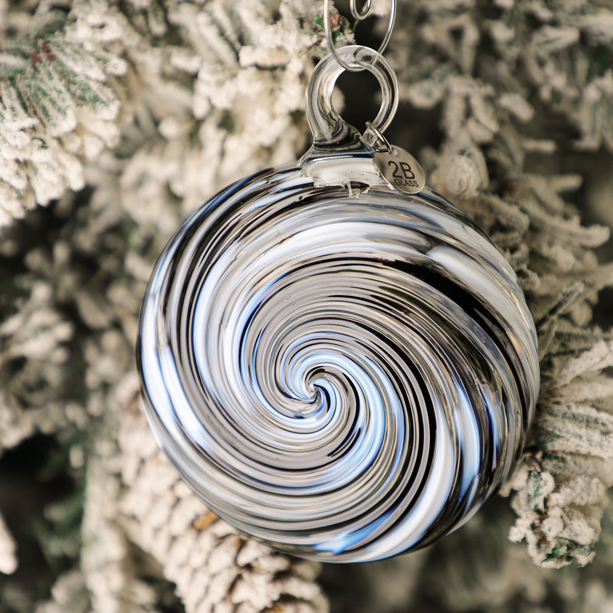Onyx & Opal Handblown Glass Ornament