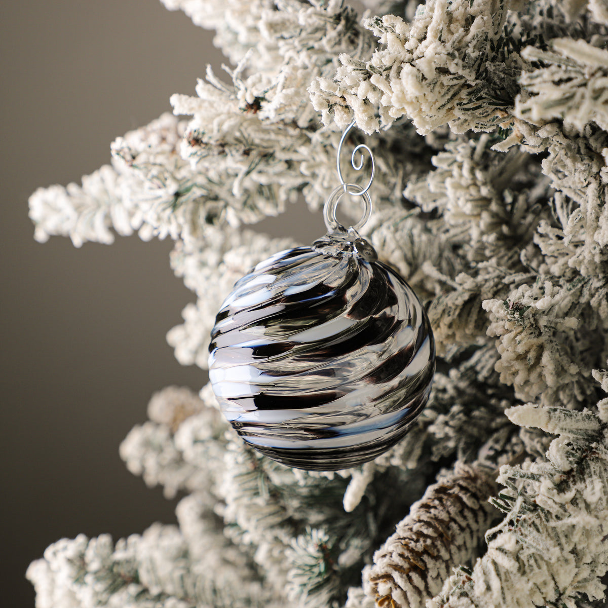 Onyx & Opal Handblown Glass Ornament