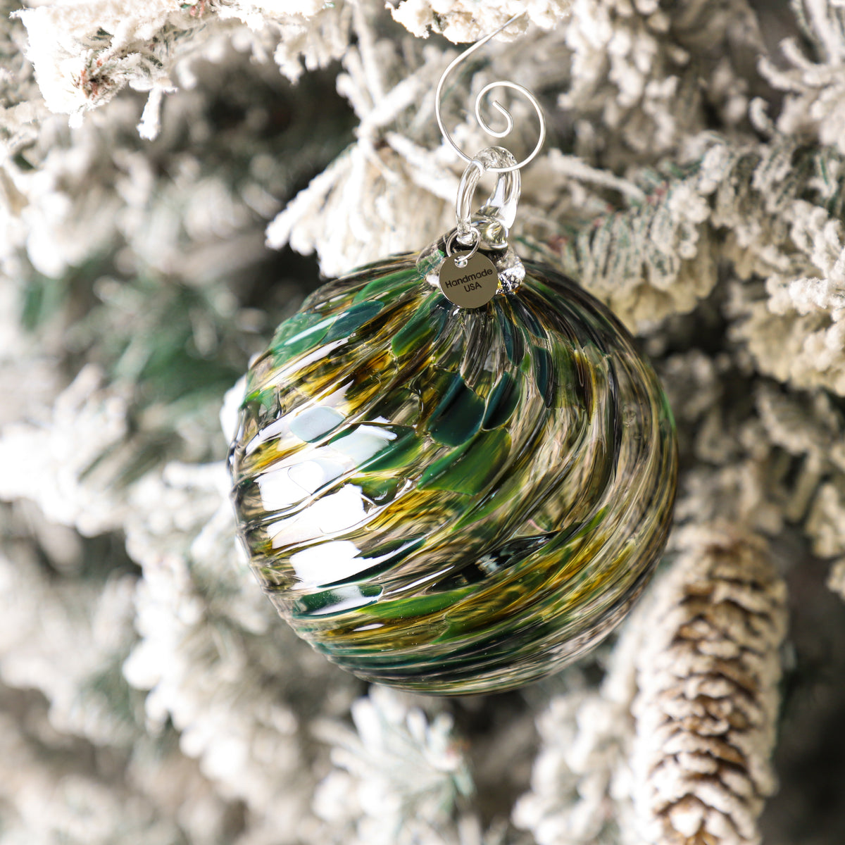 Evergreen Grove Handblown Glass Ornament