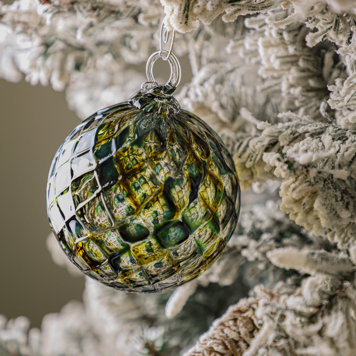 Evergreen Grove Handblown Glass Ornament