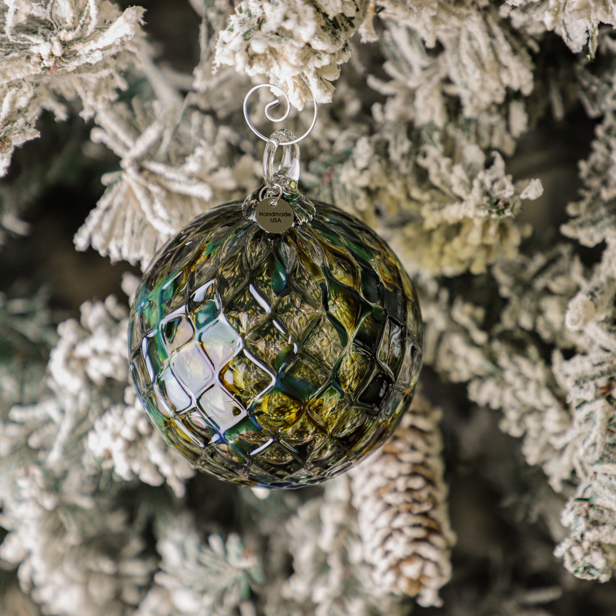 Evergreen Grove Handblown Glass Ornament