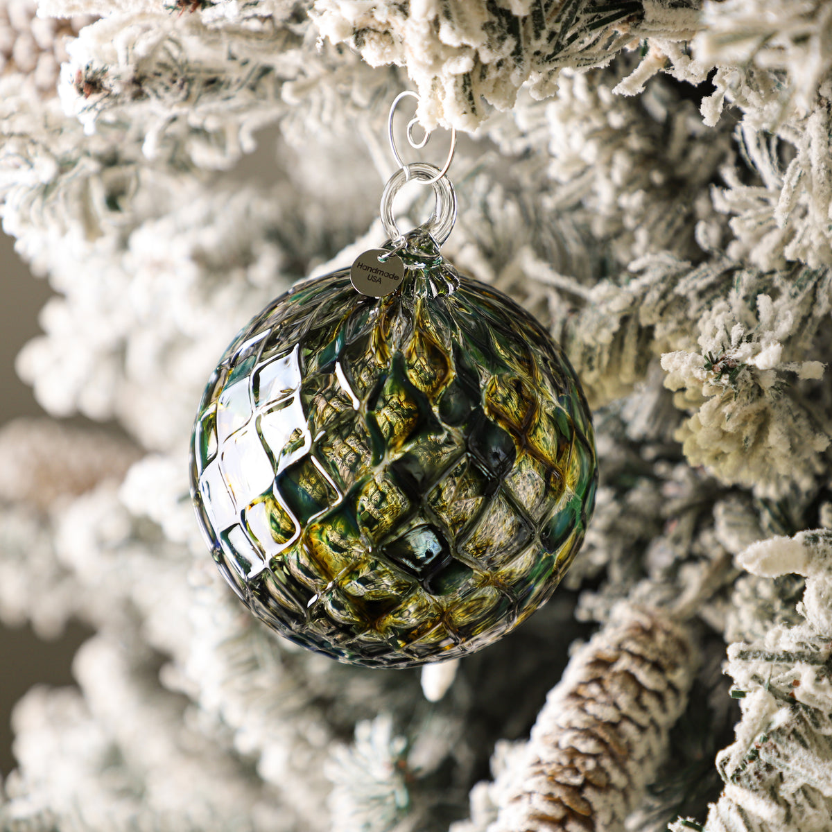 Evergreen Grove Handblown Glass Ornament