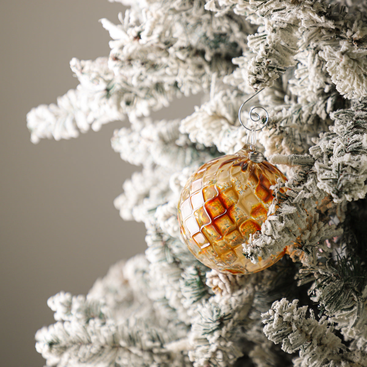 Glazed Coffee Crumble Handblown Glass Ornament