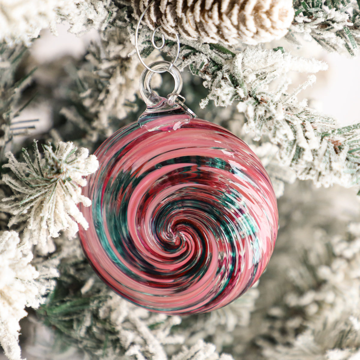 Deck The Halls Handblown Glass Ornament