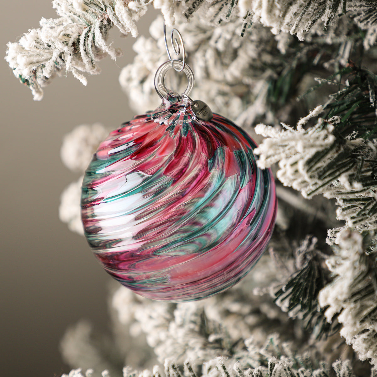 Deck The Halls Handblown Glass Ornament