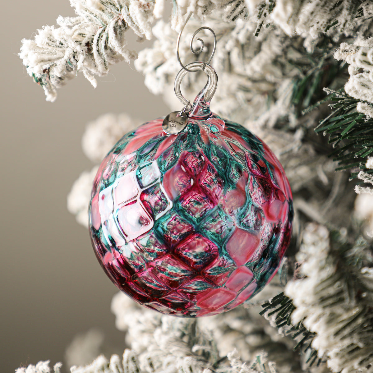 Deck The Halls Handblown Glass Ornament