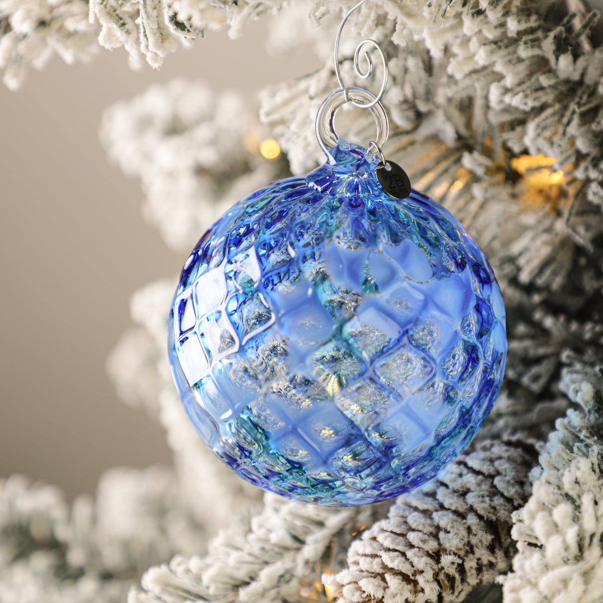 Ice Skating Handblown Glass Ornament