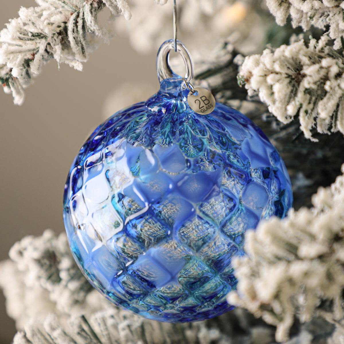 Ice Skating Handblown Glass Ornament
