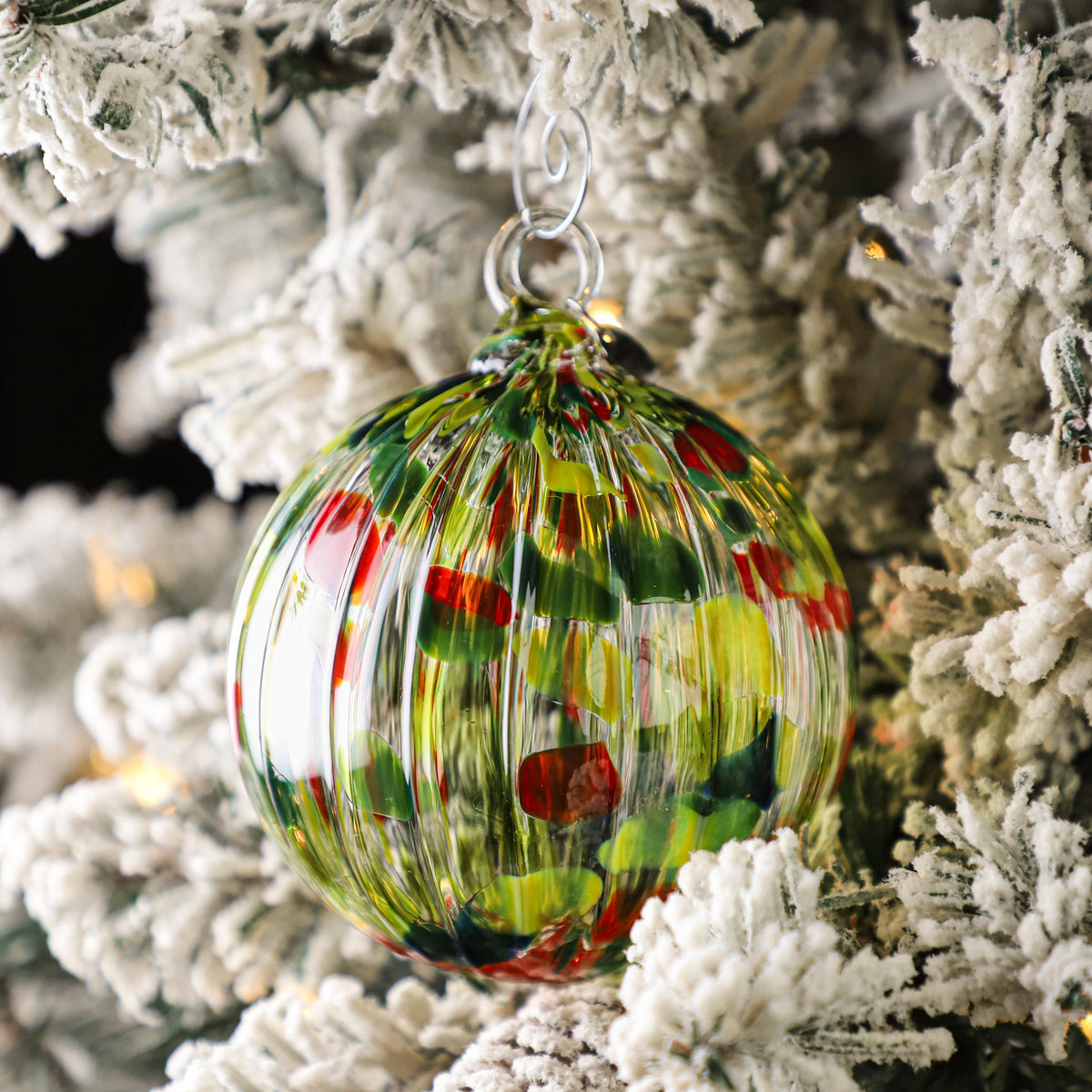Under the Mistletoe Handblown Glass Ornament