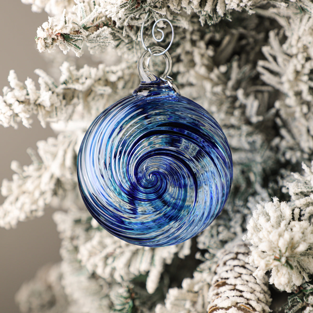 Arctic Chill Handblown Glass Ornament