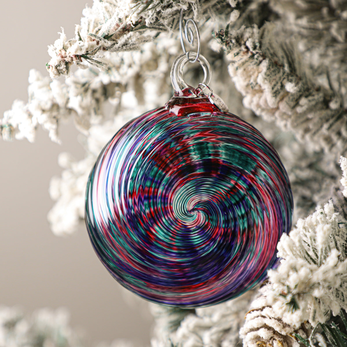 Holiday Sweater Handblown Glass Ornament