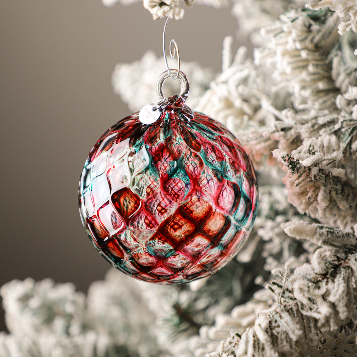 Mrs. Claus Handblown Glass Ornament