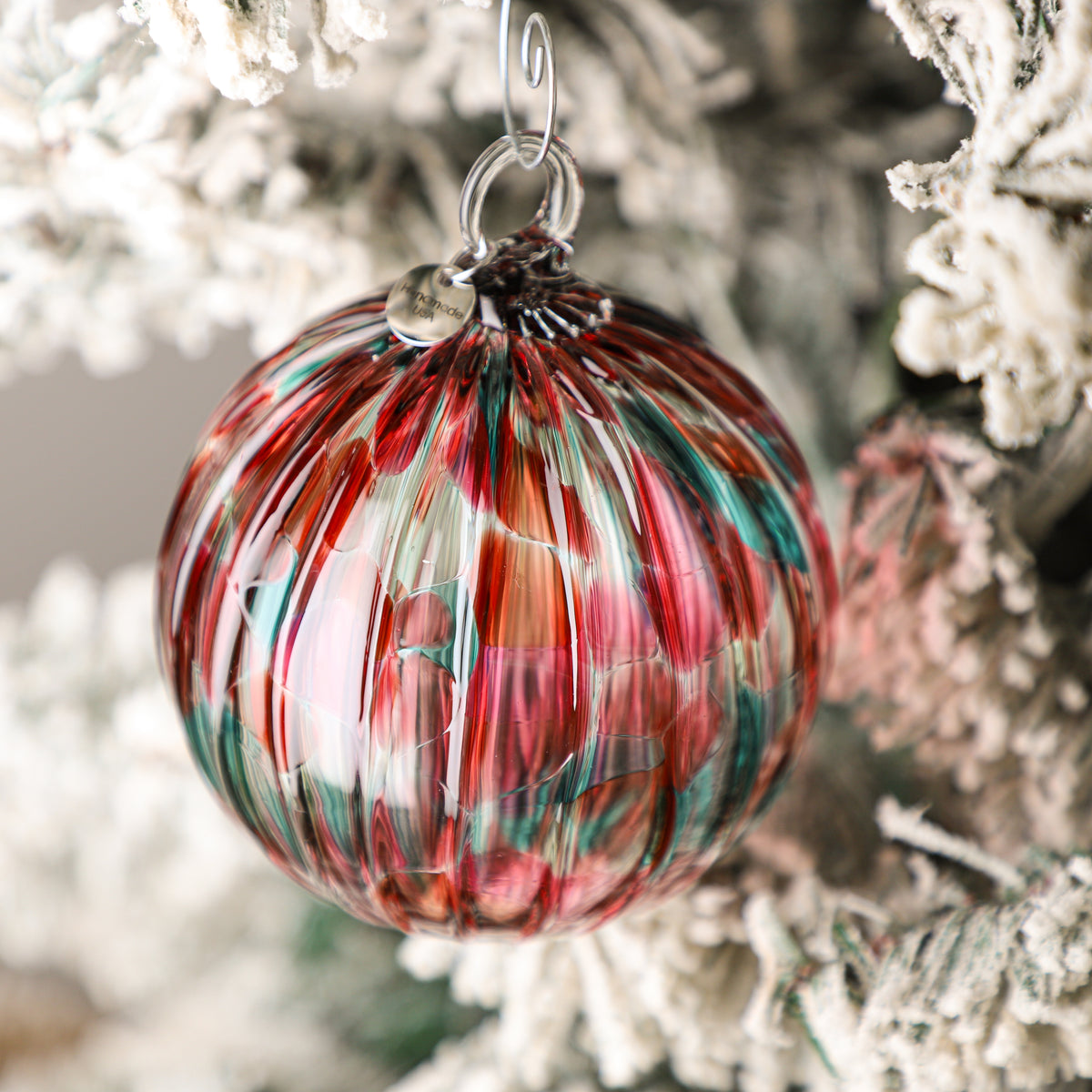 Mrs. Claus Handblown Glass Ornament