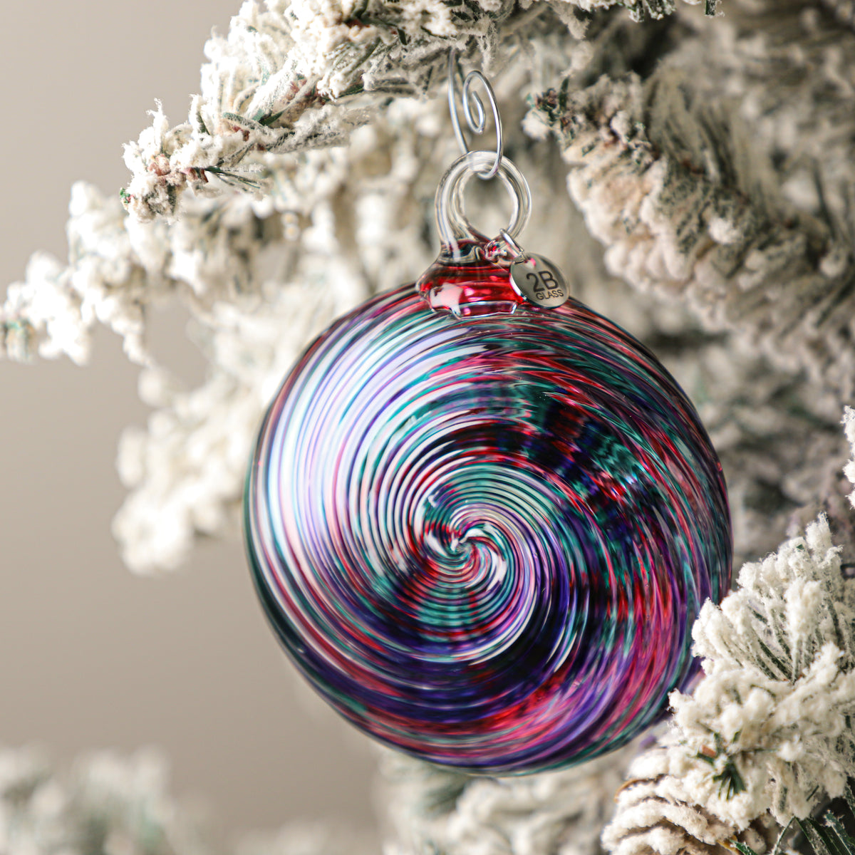 Holiday Sweater Handblown Glass Ornament