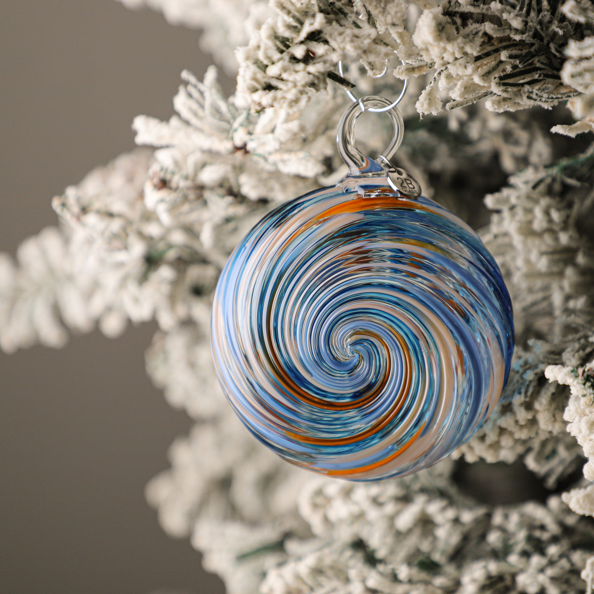 Lake, Fire & Soot Handblown Glass Ornament