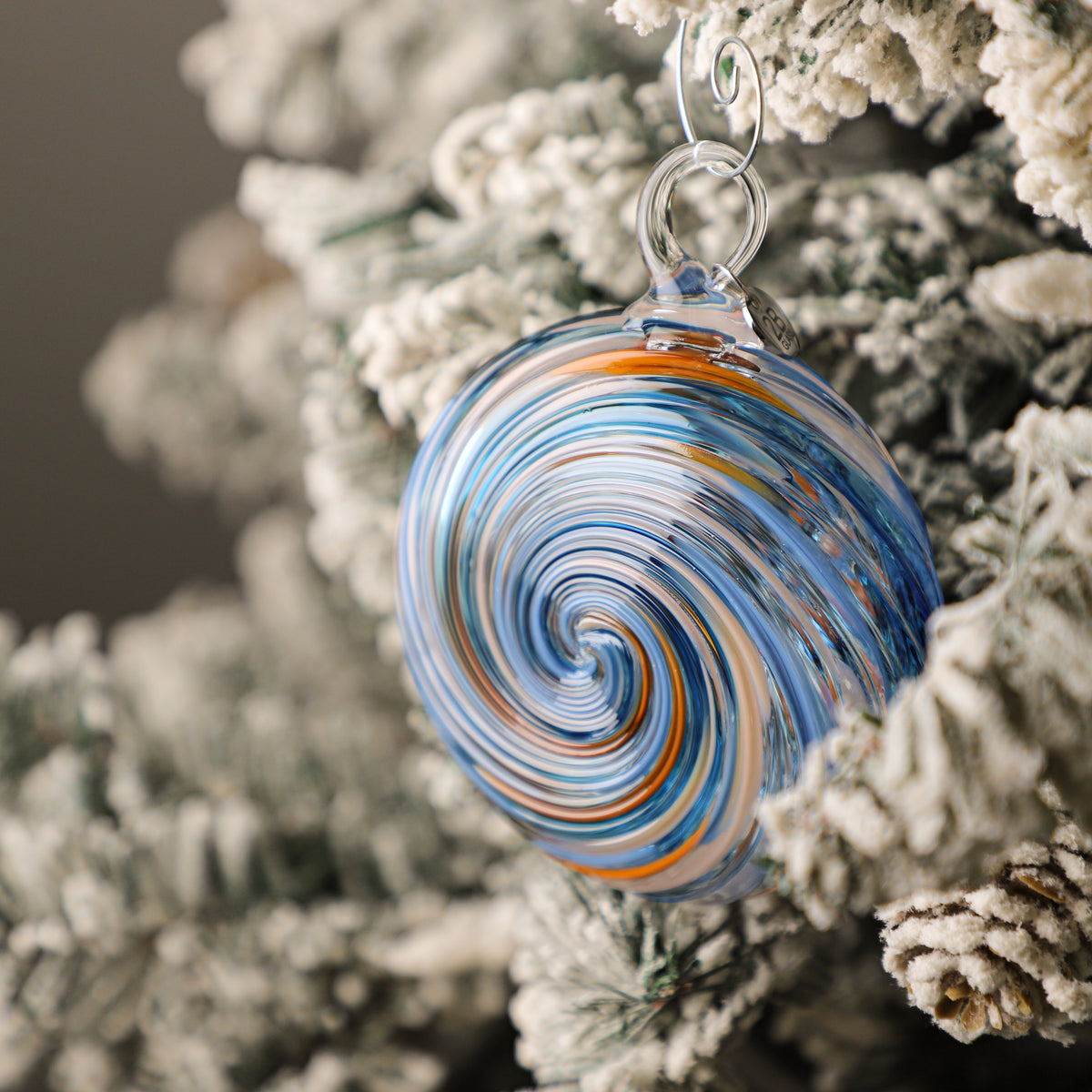 Lake, Fire & Soot Handblown Glass Ornament