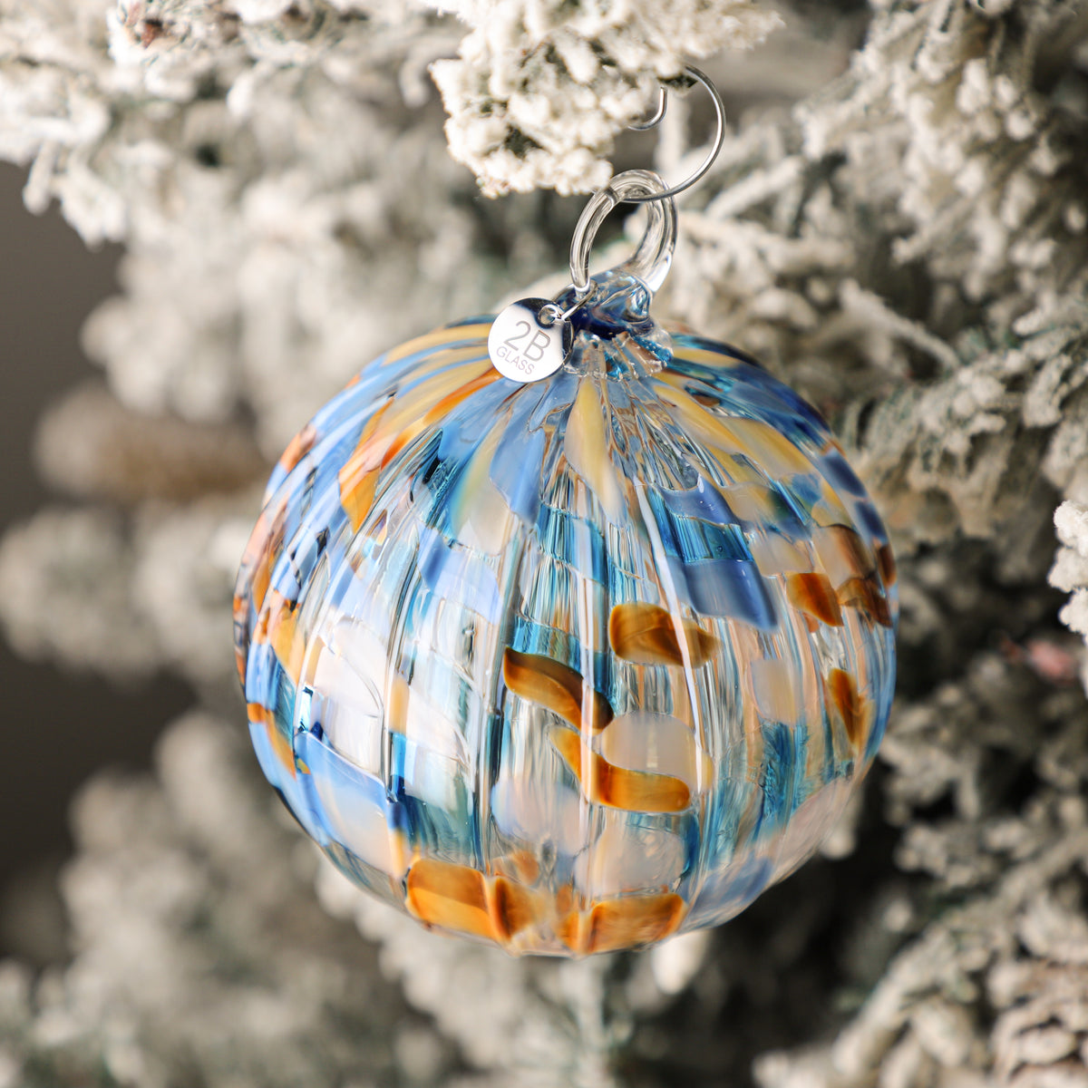 Lake, Fire & Soot Handblown Glass Ornament