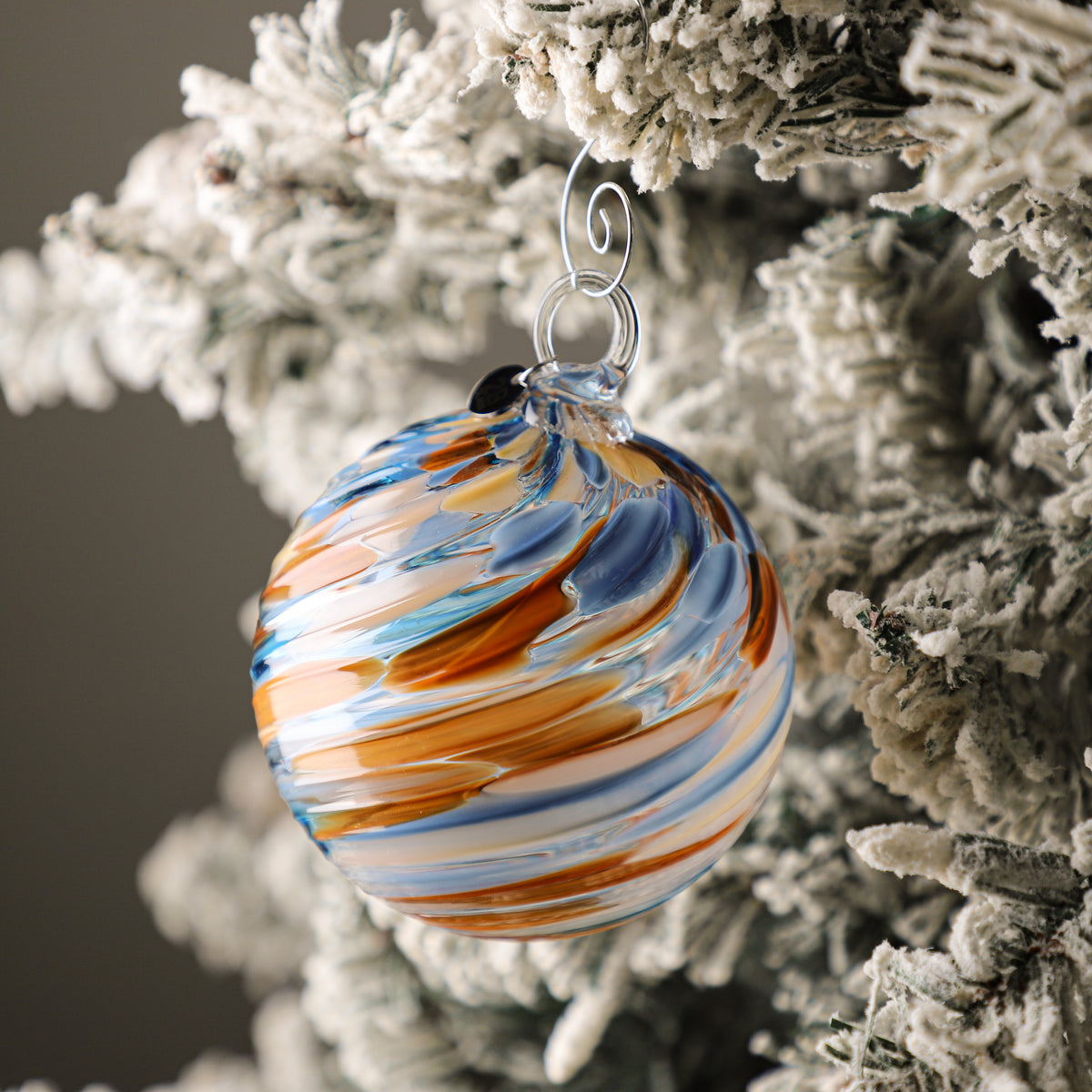 Lake, Fire & Soot Handblown Glass Ornament