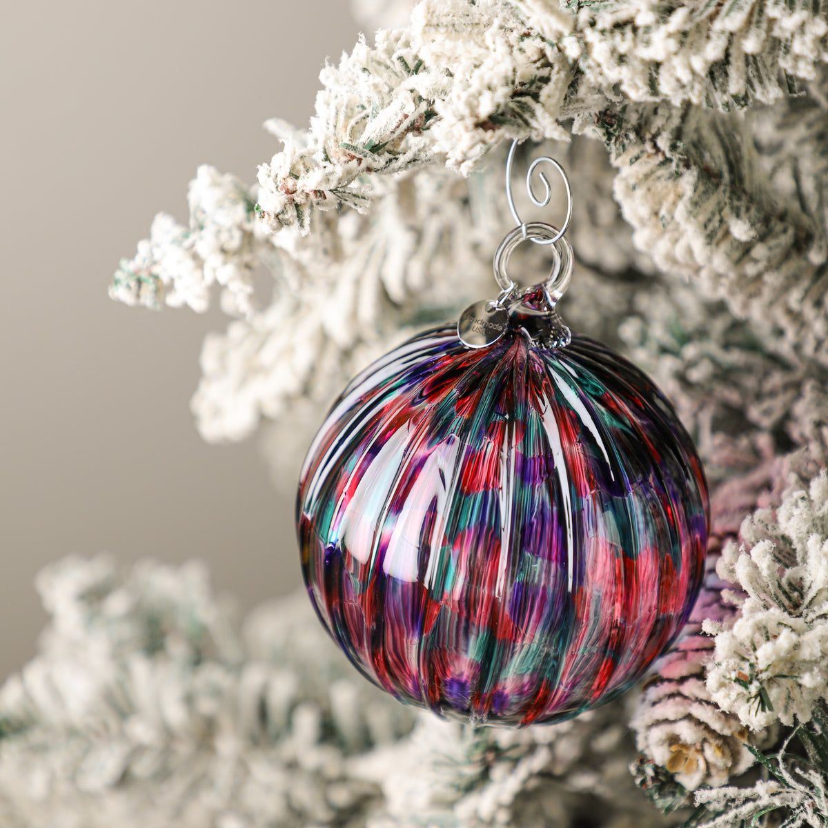 Holiday Sweater Handblown Glass Ornament