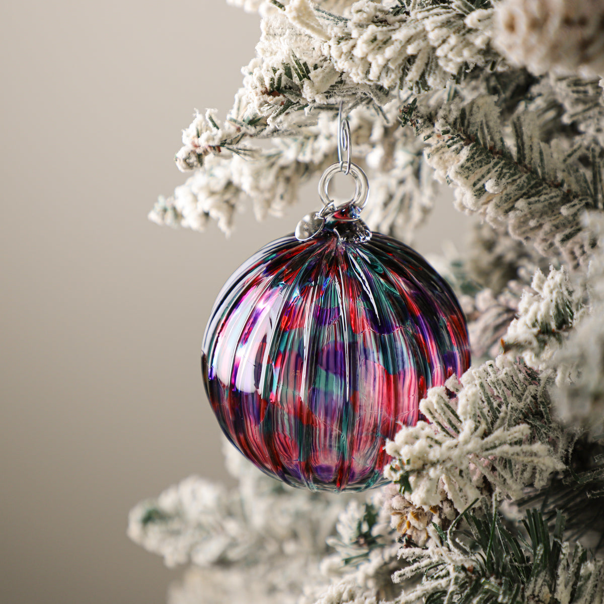 Holiday Sweater Handblown Glass Ornament