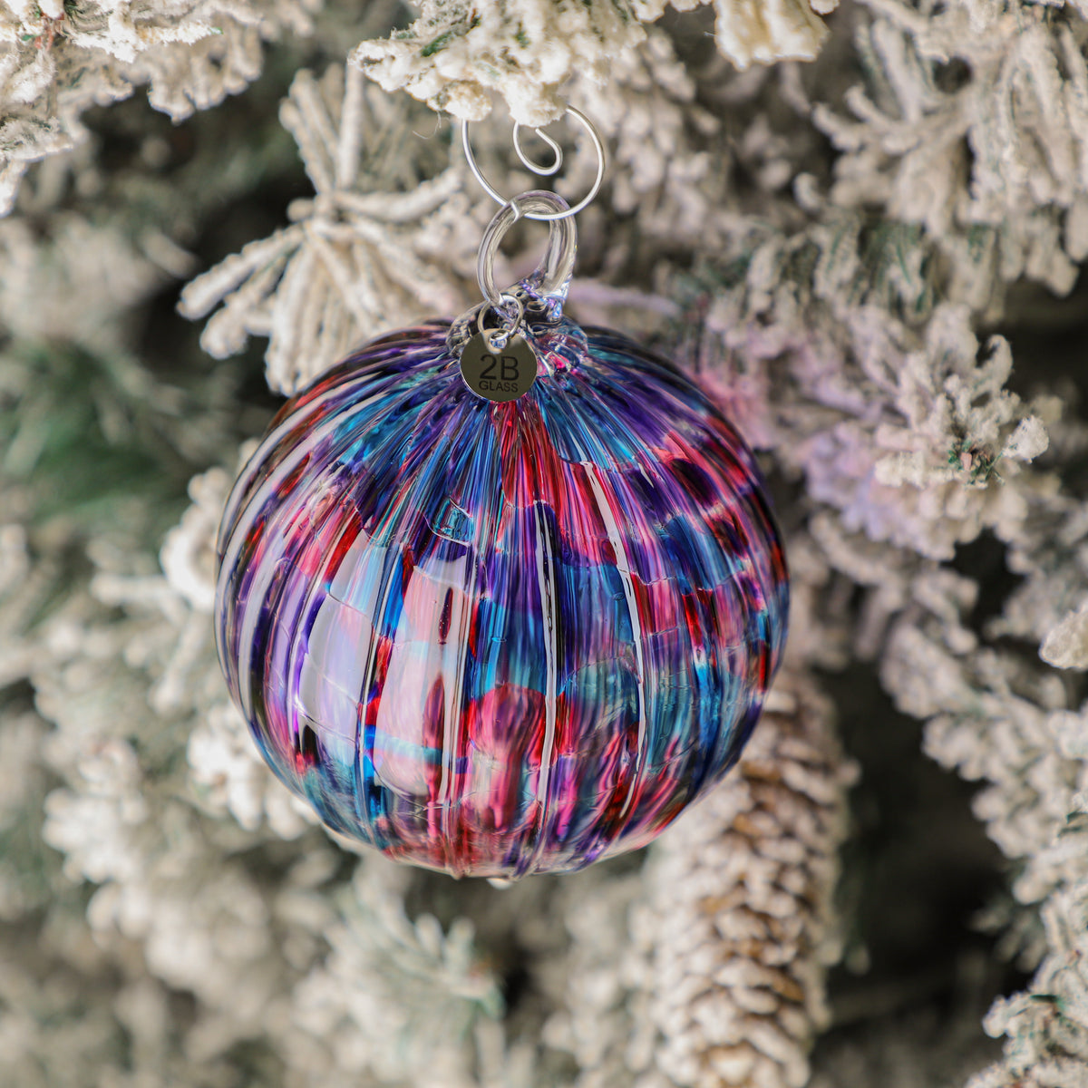 Lunar Bloom Handblown Glass Ornament