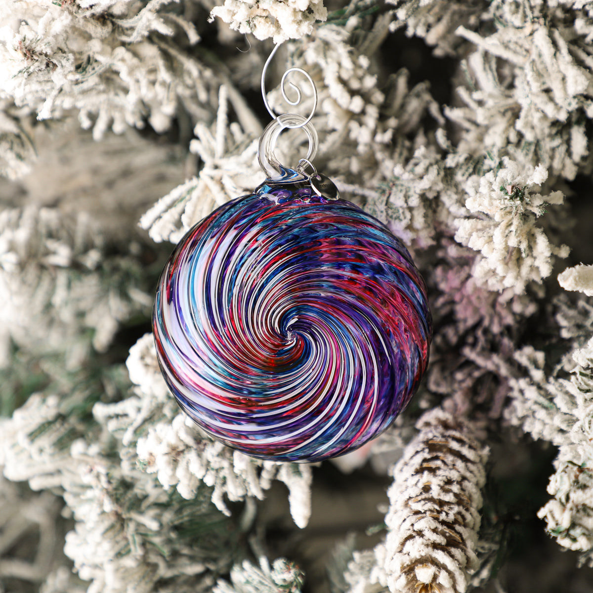 Lunar Bloom Handblown Glass Ornament