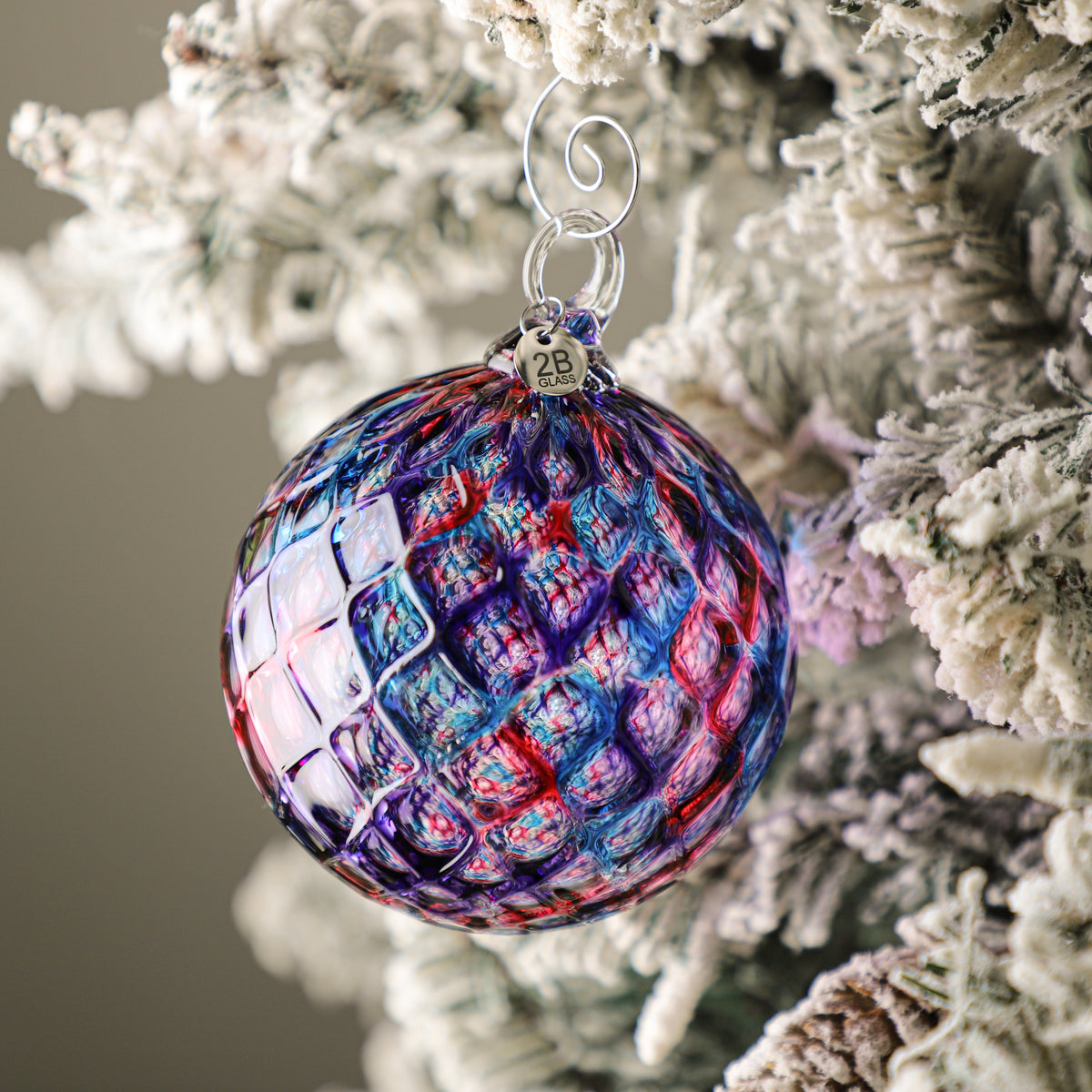 Lunar Bloom Handblown Glass Ornament