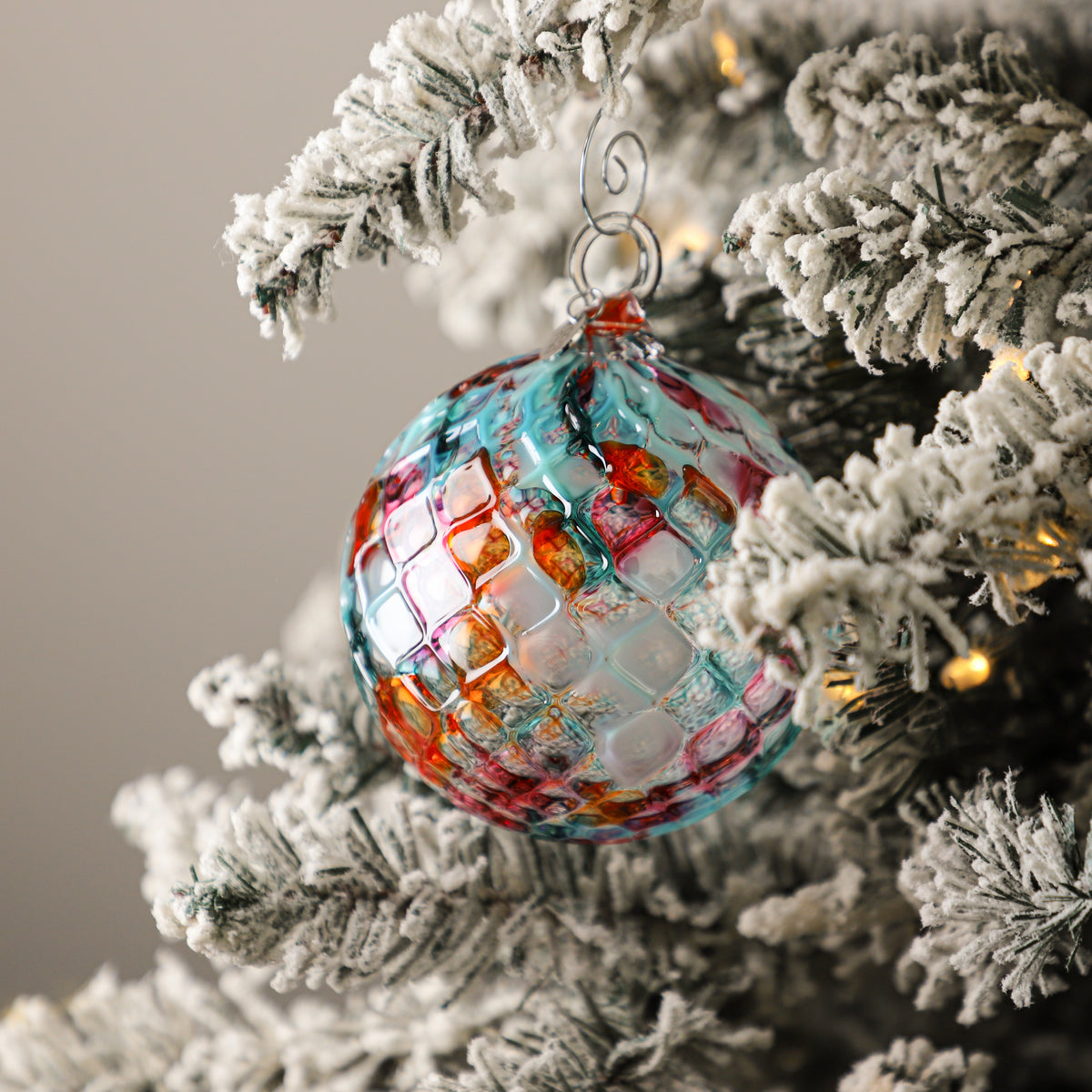 Santa's Little Helper Handblown Glass Ornament