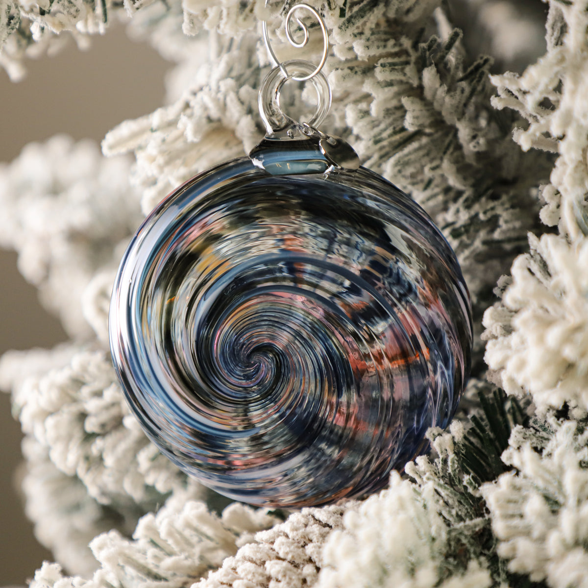 Champagne & Moonlight Handblown Glass Ornament