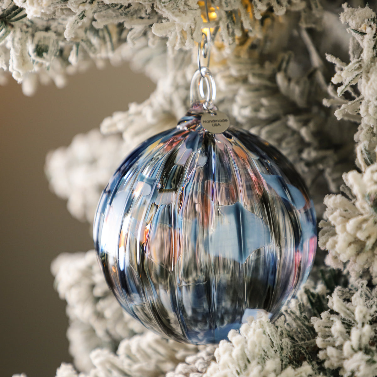 Champagne & Moonlight Handblown Glass Ornament