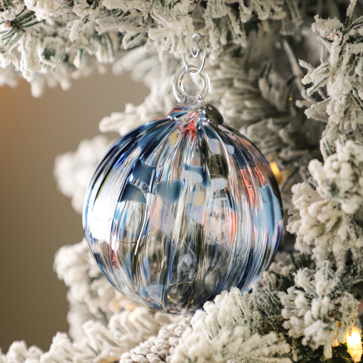 Champagne & Moonlight Handblown Glass Ornament