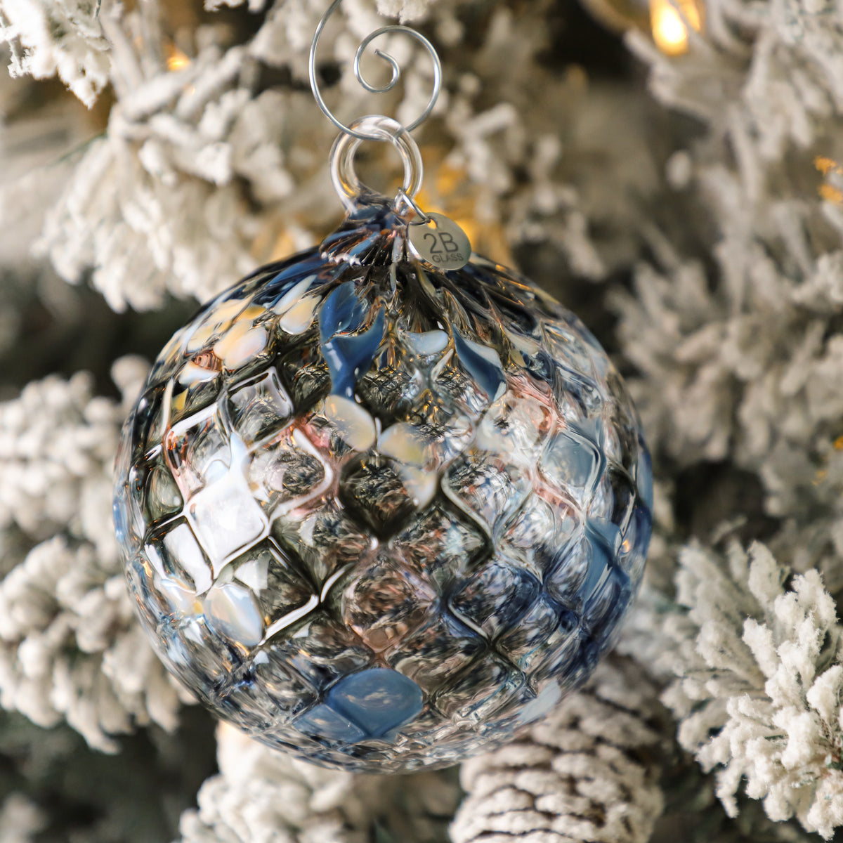 Champagne & Moonlight Handblown Glass Ornament