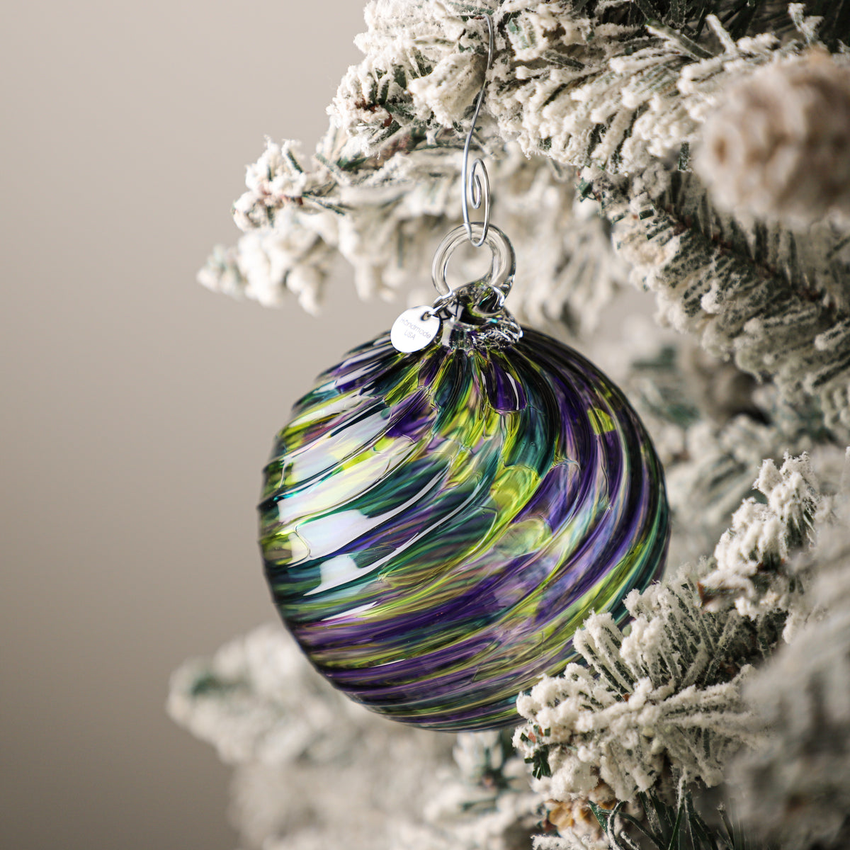 Elves' Play Handblown Glass Ornament