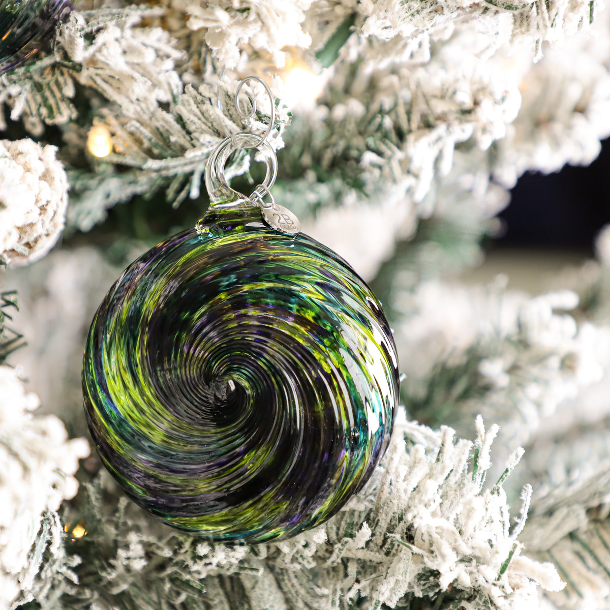 Elves' Play Handblown Glass Ornament