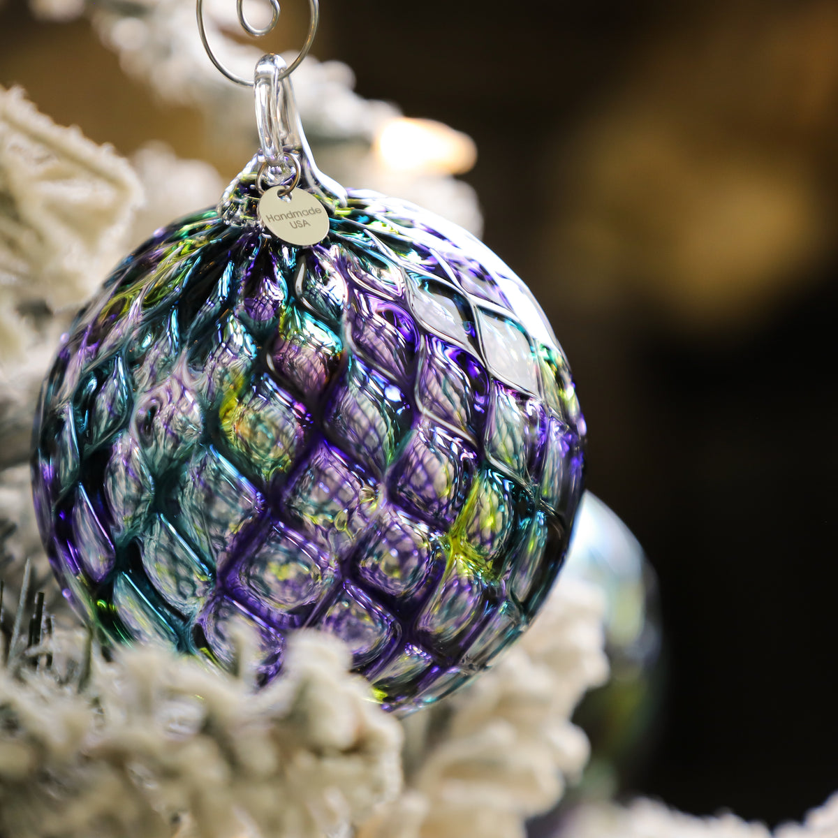 Elves' Play Handblown Glass Ornament