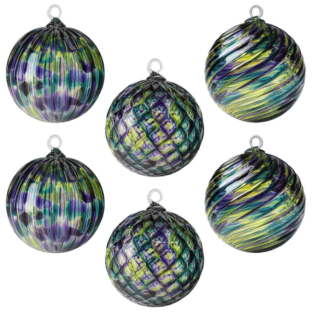 Elves Play Handblown Glass Ornament