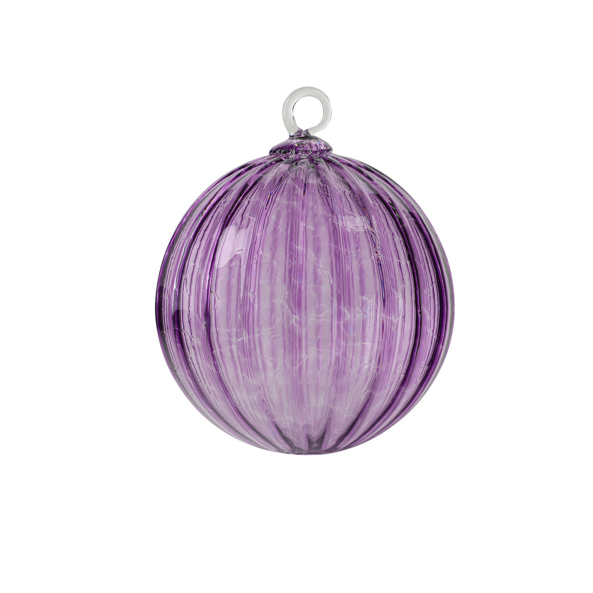 February Birthstone Handblown Glass Ornament