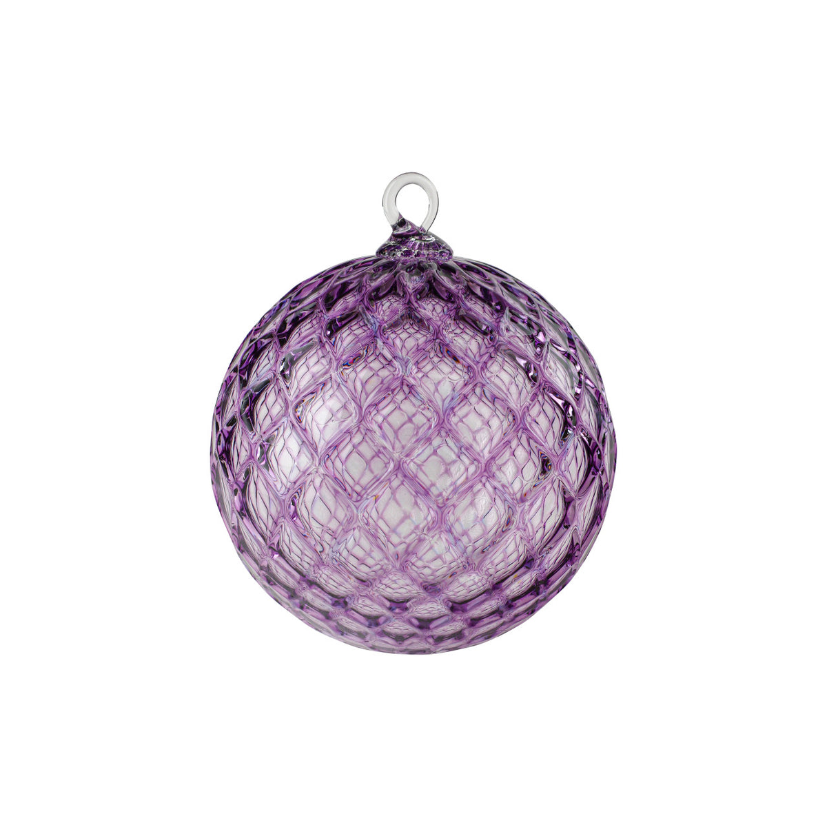 February Birthstone Handblown Glass Ornament