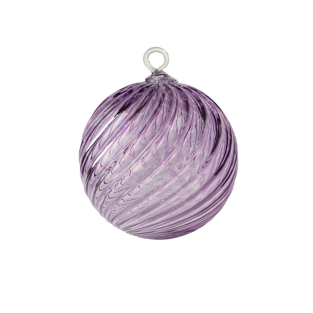 February Birthstone Handblown Glass Ornament